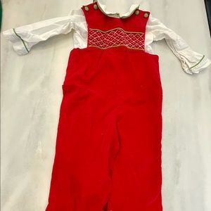 Zucchini brand 12 month Christmas longall with shirt